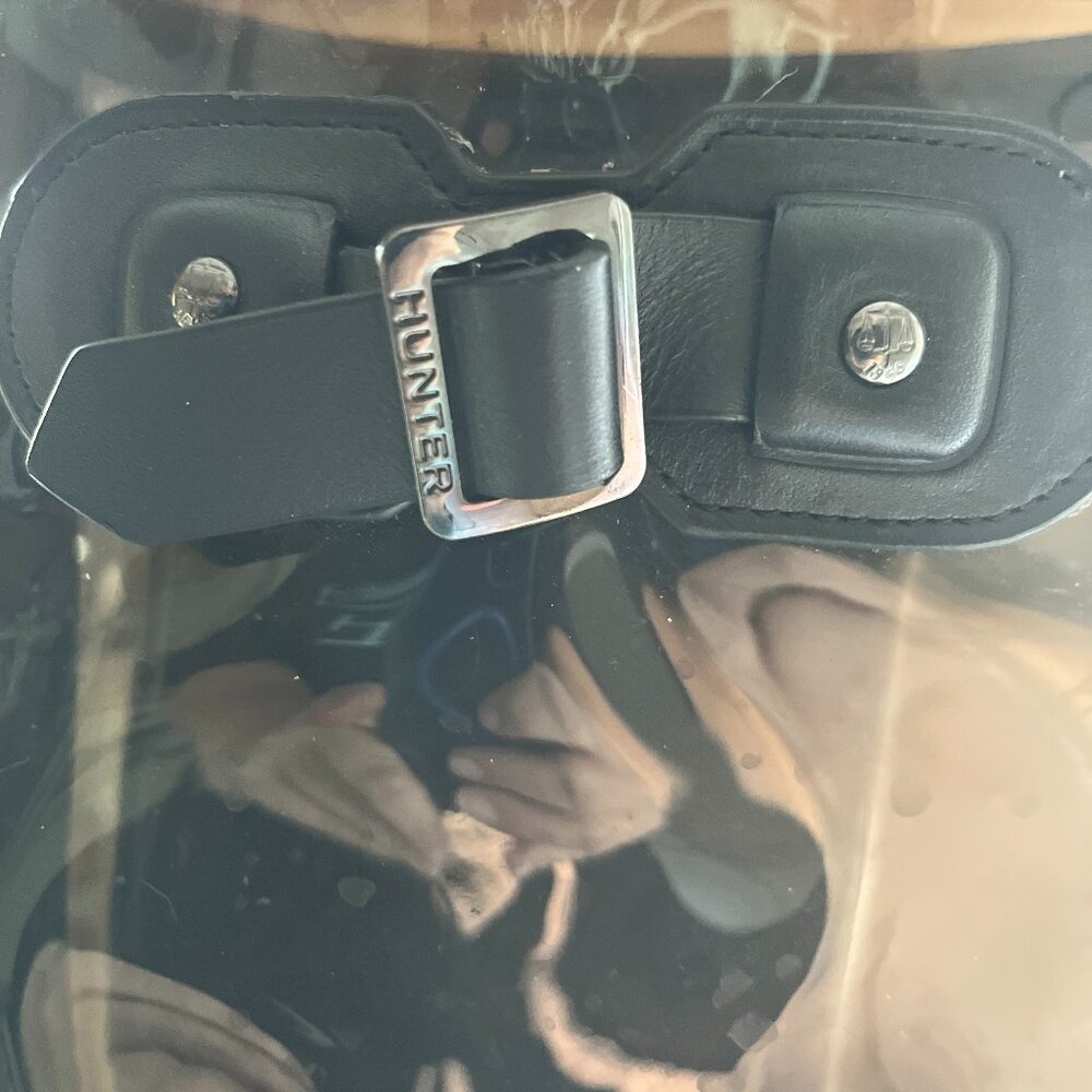 Hunter Fisherman Black Clear Buckle Rubber Tall Rain Outdoor Boots Shoes US 8 - Picture 3 of 11